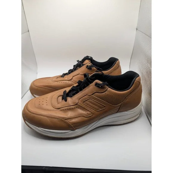 SAS Walking Shoes Mens 13 W Tan Journey Mesh Leather Lace Up Comfort Sneakers - Picture 3 of 6
